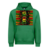 Emerald Black license letters  juneteenth Urban Hoodie - Zillion Design Studio