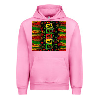 Fuchsia Pink Black license letters  juneteenth Urban Hoodie - Zillion Design Studio