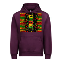 Mauve Wine Black license letters  juneteenth Urban Hoodie - Zillion Design Studio