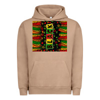 Pigment Burro Black license letters  juneteenth Urban Hoodie - Zillion Design Studio