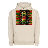 Pigment French Oak Black license letters  juneteenth Urban Hoodie - Zillion Design Studio