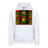 White Black license letters  juneteenth Urban Hoodie - Zillion Design Studio