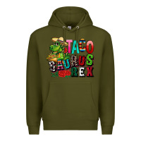 Army Green taco saurus rex Premium Hoodie - CTS Tumbler Store