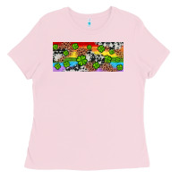 Bubblegum Pink Western St. Patrick's Day Shamrock Rainbow Ladies Tee - Artiststas