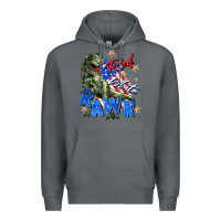 Rock red white rawr Premium Hoodie - Zillion Design Studio