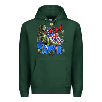 Sports Green red white rawr Premium Hoodie - Zillion Design Studio