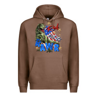 Chestnut red white rawr Premium Hoodie - Zillion Design Studio