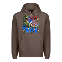 Coffee red white rawr Premium Hoodie - Zillion Design Studio