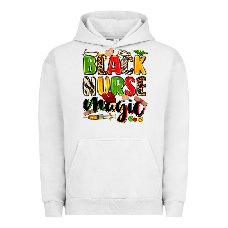 Black Nurse Magic Juneteenth Urban Hoodie by Zillion Design Studio | Teevron