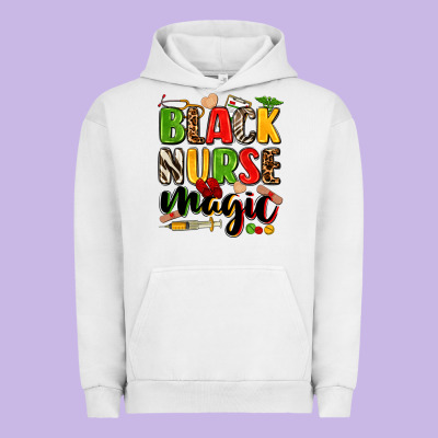 Black Nurse Magic Juneteenth Urban Hoodie Designed By Zillion Design Studio