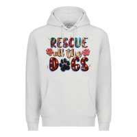 Dove Grey rescue all the dogs Premium Hoodie - Zillion Design Studio