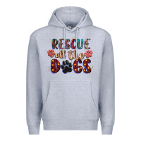 Heather Grey rescue all the dogs Premium Hoodie - Zillion Design Studio