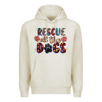 Oatmeal Heather rescue all the dogs Premium Hoodie - Zillion Design Studio