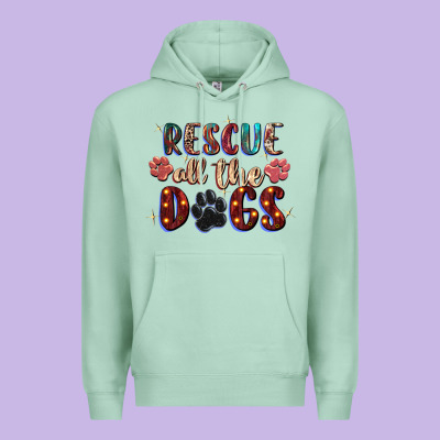Rescue All The Dogs Premium Hoodie Designed By Zillion Design Studio