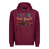Burgundy rescue all the dogs Premium Hoodie - Zillion Design Studio