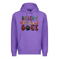 Purple rescue all the dogs Premium Hoodie - Zillion Design Studio