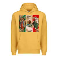 Mustard Virgin Mary and San Judas Premium Hoodie - CTS Tumbler Store