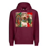 Burgundy Virgin Mary and San Judas Premium Hoodie - CTS Tumbler Store