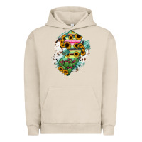 Pigment French Oak New jersey State Map Urban Hoodie - RanaPortraitStore