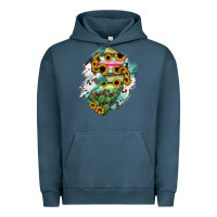 Pigment Midnight Navy New jersey State Map Urban Hoodie - RanaPortraitStore