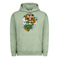 Pigment Oil Green New jersey State Map Urban Hoodie - RanaPortraitStore