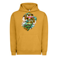 Pigment Peanut Butter New jersey State Map Urban Hoodie - RanaPortraitStore