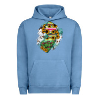 Pigment Pebble Blue New jersey State Map Urban Hoodie - RanaPortraitStore