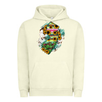 Pigment Pistachio New jersey State Map Urban Hoodie - RanaPortraitStore