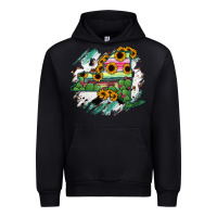 Black New York State Map Urban Hoodie - RanaPortraitStore
