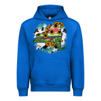 Cobalt New York State Map Urban Hoodie - RanaPortraitStore