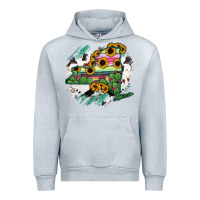 Heather Grey New York State Map Urban Hoodie - RanaPortraitStore