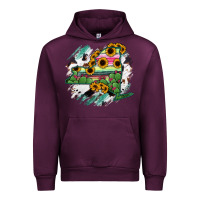 Mauve Wine New York State Map Urban Hoodie - RanaPortraitStore