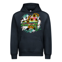 Navy New York State Map Urban Hoodie - RanaPortraitStore