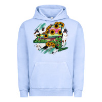 Pigment Grape Ice New York State Map Urban Hoodie - RanaPortraitStore
