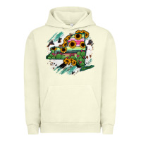 Pigment Pistachio New York State Map Urban Hoodie - RanaPortraitStore