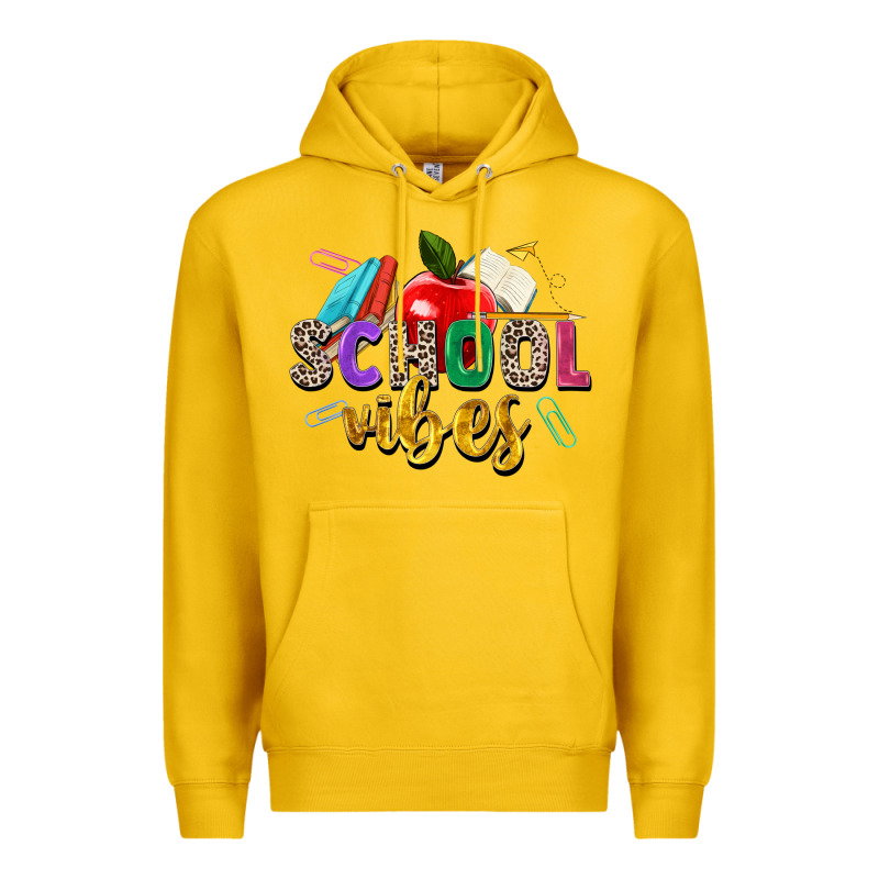 School Vibes Premium Hoodie by Zillion Design Studio | Teevron
