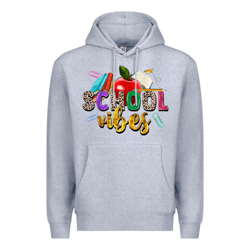 School Vibes Premium Hoodie by Zillion Design Studio | Teevron