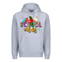 Heather Grey school vibes Premium Hoodie - Zillion Design Studio