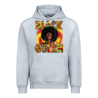 Heather Grey Black queen juneteenth Urban Hoodie - Zillion Design Studio
