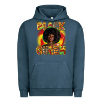 Pigment Midnight Navy Black queen juneteenth Urban Hoodie - Zillion Design Studio