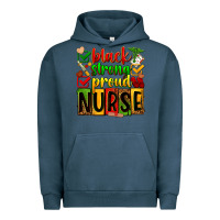 Pigment Midnight Navy Black strong proud Nurse juneteeenth Urban Hoodie - Zillion Design Studio