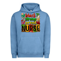 Pigment Pebble Blue Black strong proud Nurse juneteeenth Urban Hoodie - Zillion Design Studio