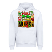White Black strong proud Nurse juneteeenth Urban Hoodie - Zillion Design Studio