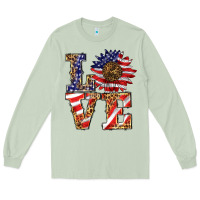 Matcha patriotic sunflower love Long Sleeve Tee - BarkalooDesign