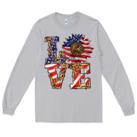 Moon Dust patriotic sunflower love Long Sleeve Tee - BarkalooDesign