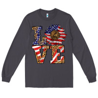 Smoke patriotic sunflower love Long Sleeve Tee - BarkalooDesign