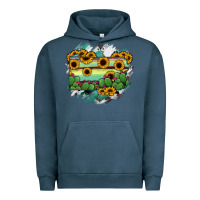 Pigment Midnight Navy Pennsylvania State Map Urban Hoodie - RanaPortraitStore