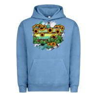 Pigment Pebble Blue Pennsylvania State Map Urban Hoodie - RanaPortraitStore