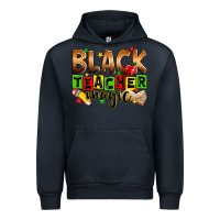 Navy Black Teacher magic juneteenth Urban Hoodie - Zillion Design Studio