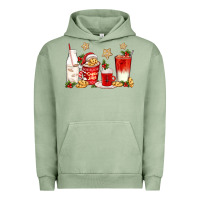 Pigment Oil Green santa fuel coffee cups Urban Hoodie - texasbilliewilder